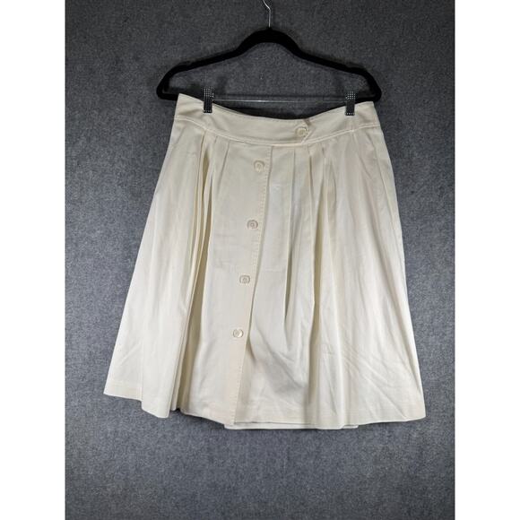 Brooks Brothers Skirt Women 10‎ Button Knee Length Career Business Office Preppy - Picture 1 of 7
